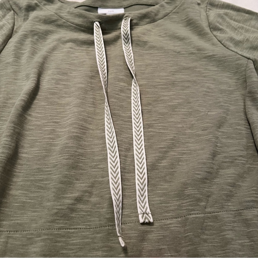 - J. Jill cotton blend pullover sweatshirt kangaroo pockets. - Picture 10 of 14